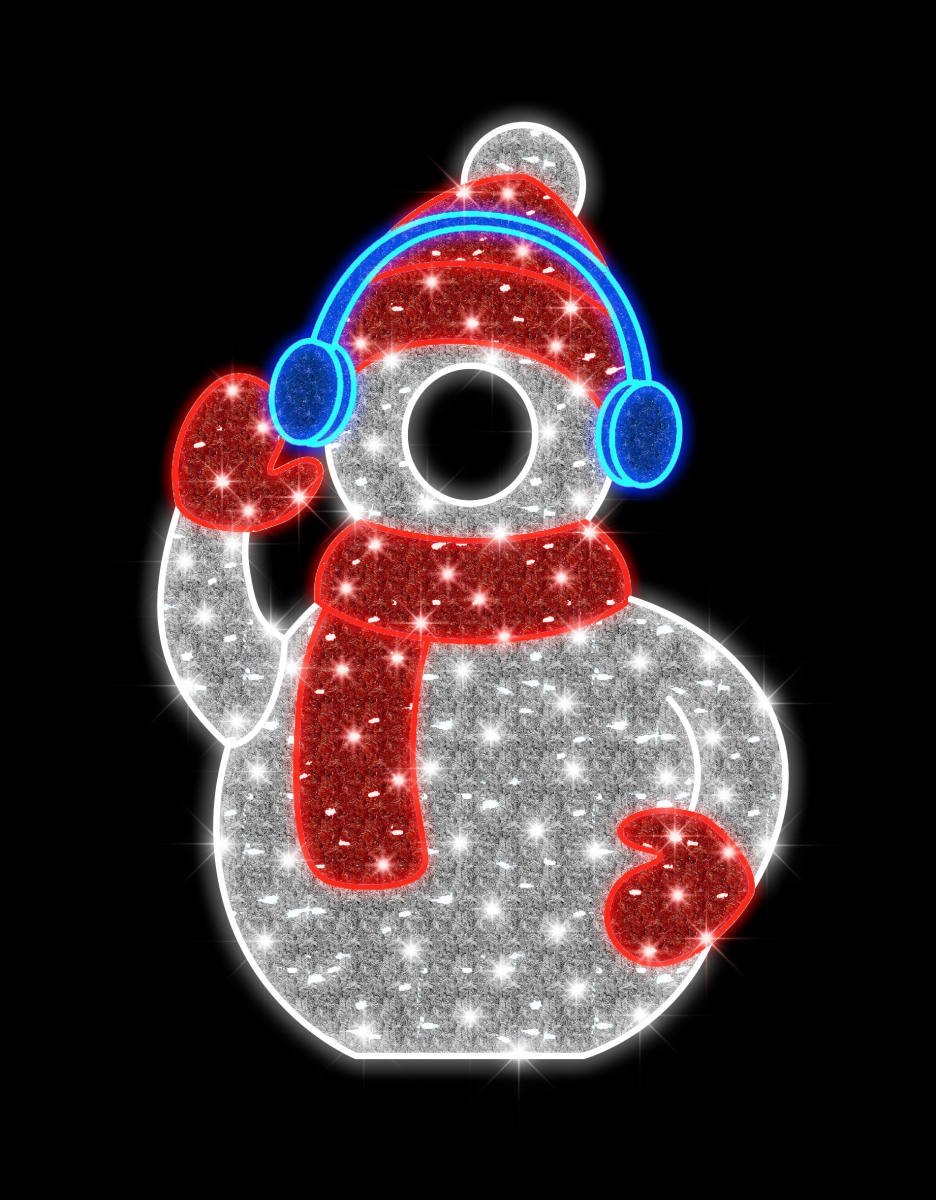 Waving Snowman Photo Op Decor