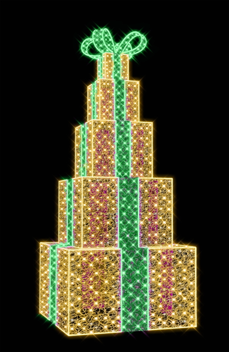 11 ft. 3D Gift Stack Neon Flex, Green