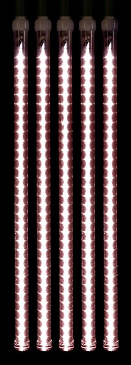 24 in. LED Strobe Snowfall Tube Light - Pink - Pack of 5