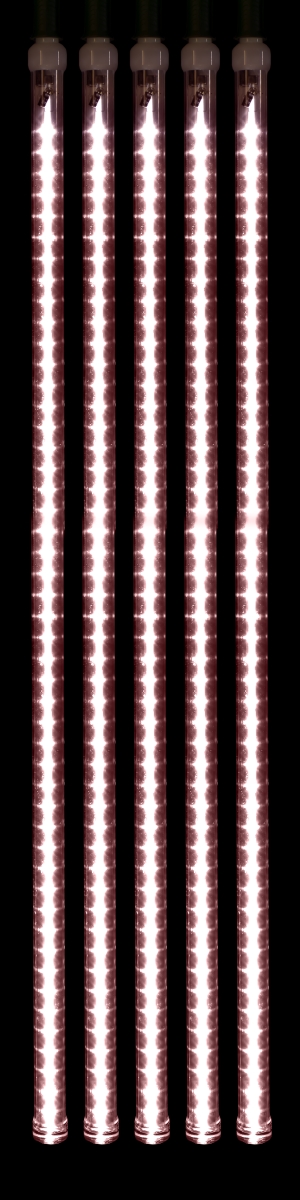 36 in. LED Strobe Snowfall Tube Light - Pink - Pack of 5