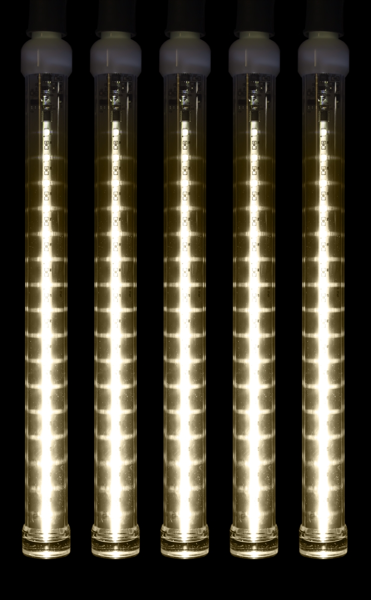 12 in. Warm White LED Snowfall Tube Lights - Pack of 5