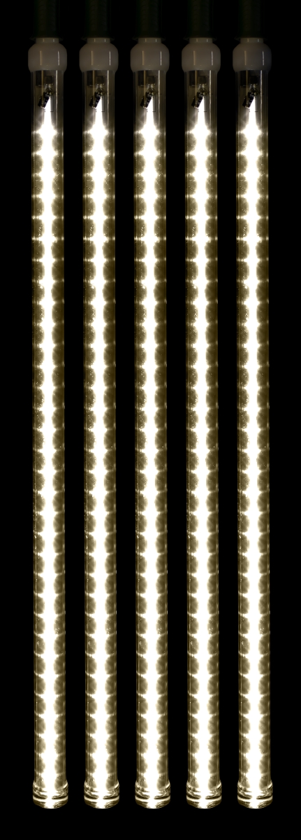 24 in. Warm White LED Snowfall Tube Lights - Pack of 5