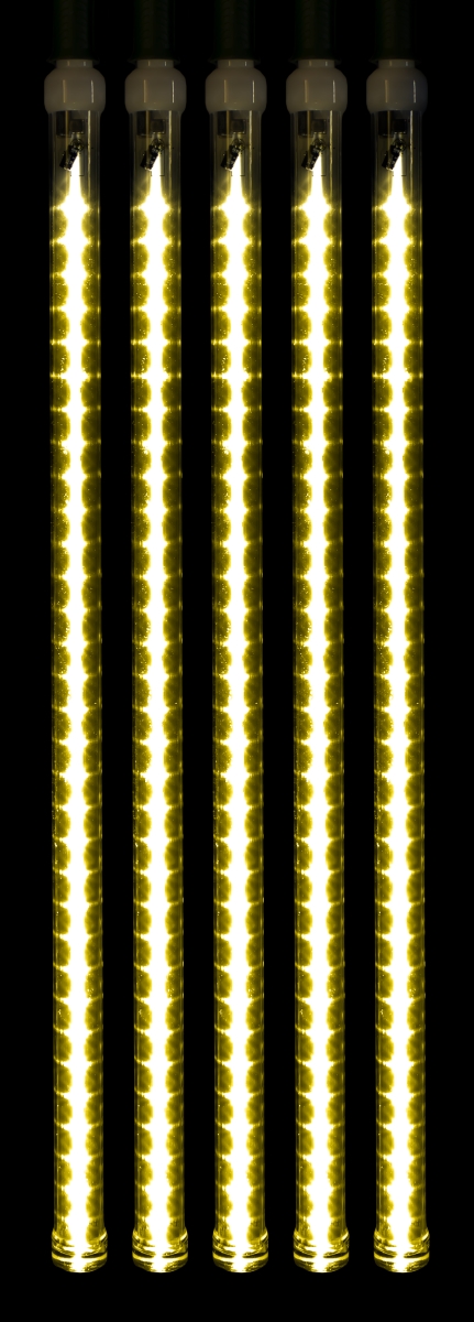 24 in. LED Strobe Snowfall Tube - Yellow - Pack of 5