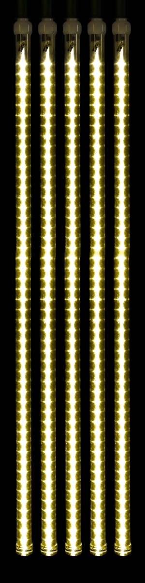 36 in. LED Snowfall Strobe Tube Light - Yellow - Pack of 5