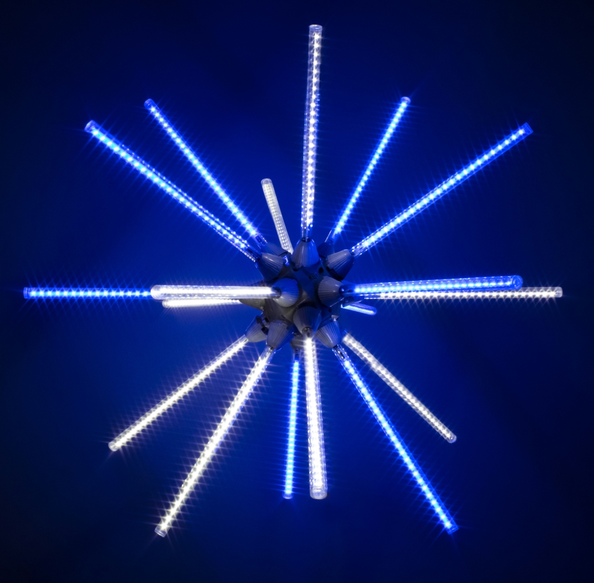 24 in. Animated LED Starburst, Blue & Pure White