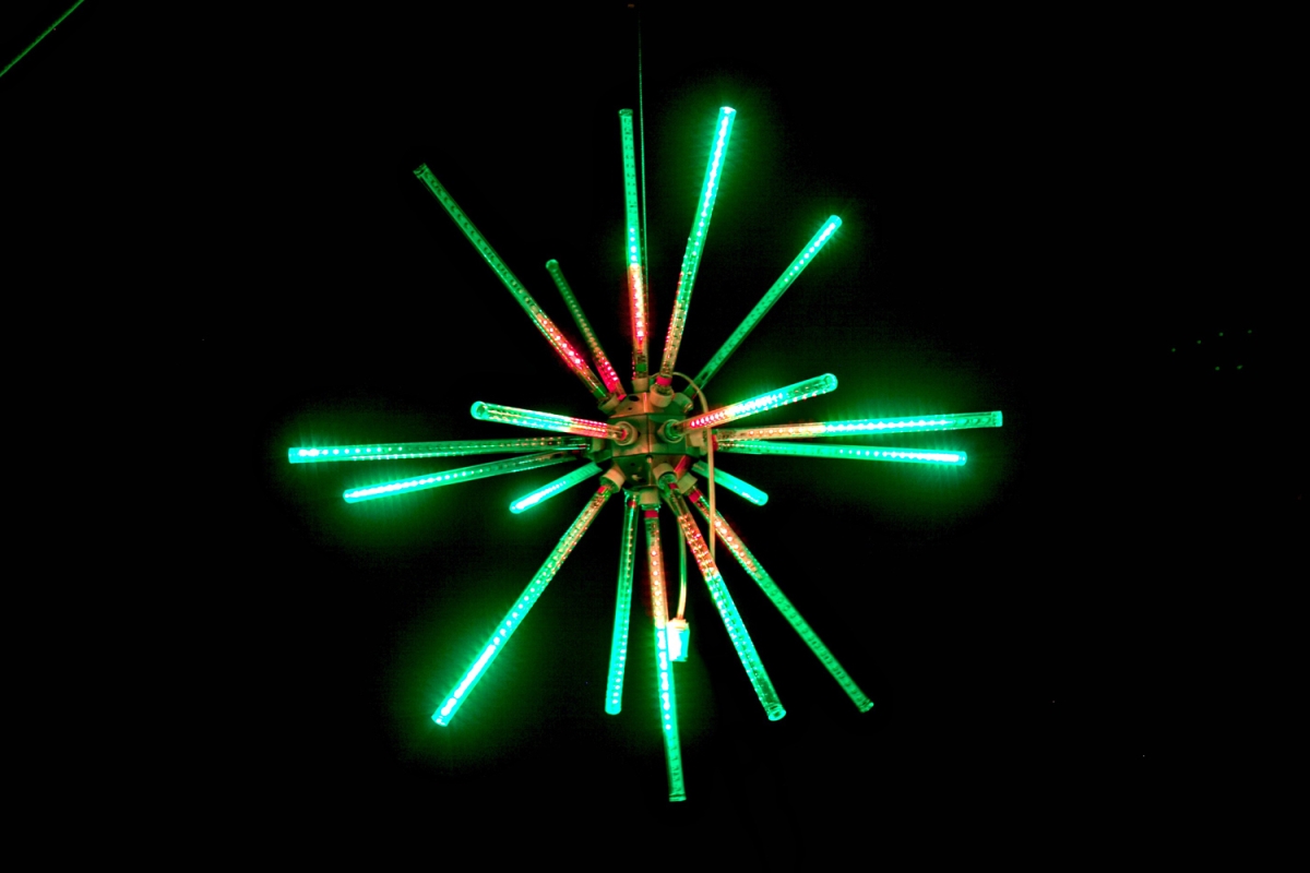24 in. Animated LED Starburst, Red & Green