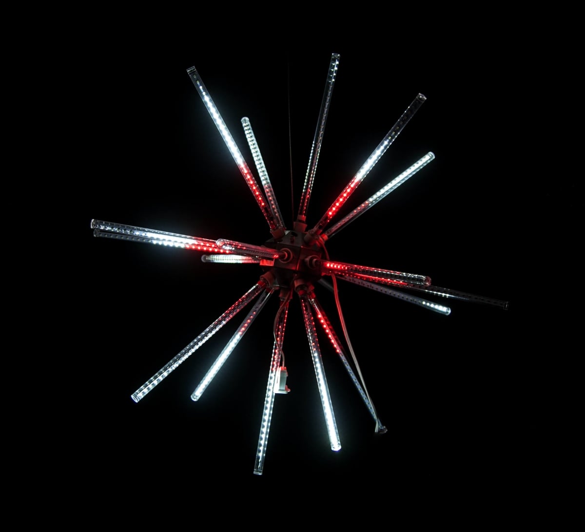 24 in. Animated LED Starburst, Red & Pure White