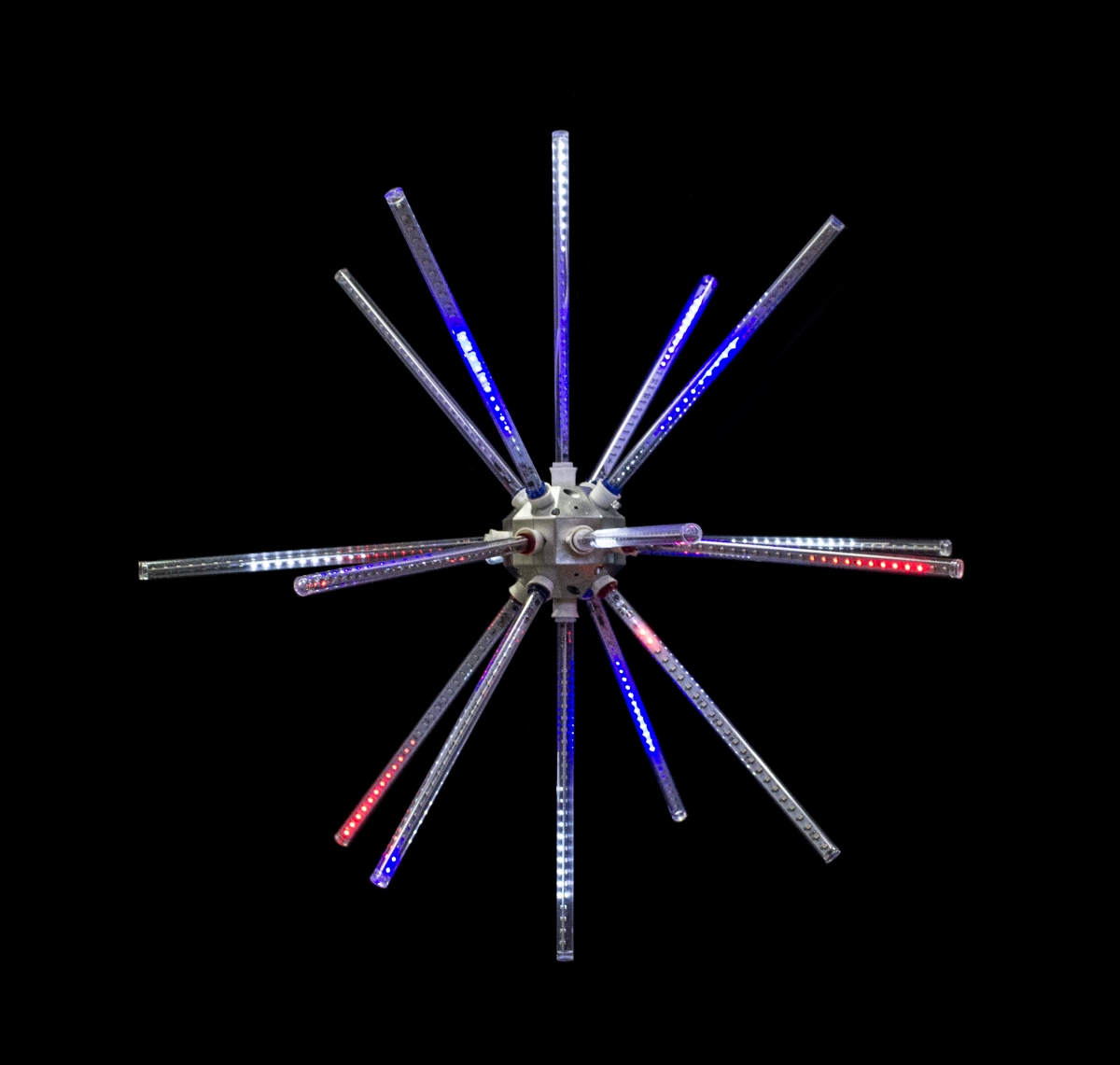 Picture of Queens of Christmas LED-SPT-RWB-48 48 in. Animated LED Starburst&#44; Red&#44; White & Blue