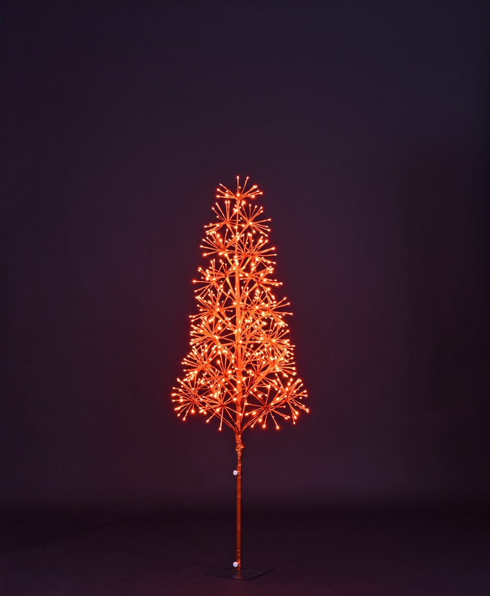 5 ft. Orange Starburst LED Tree