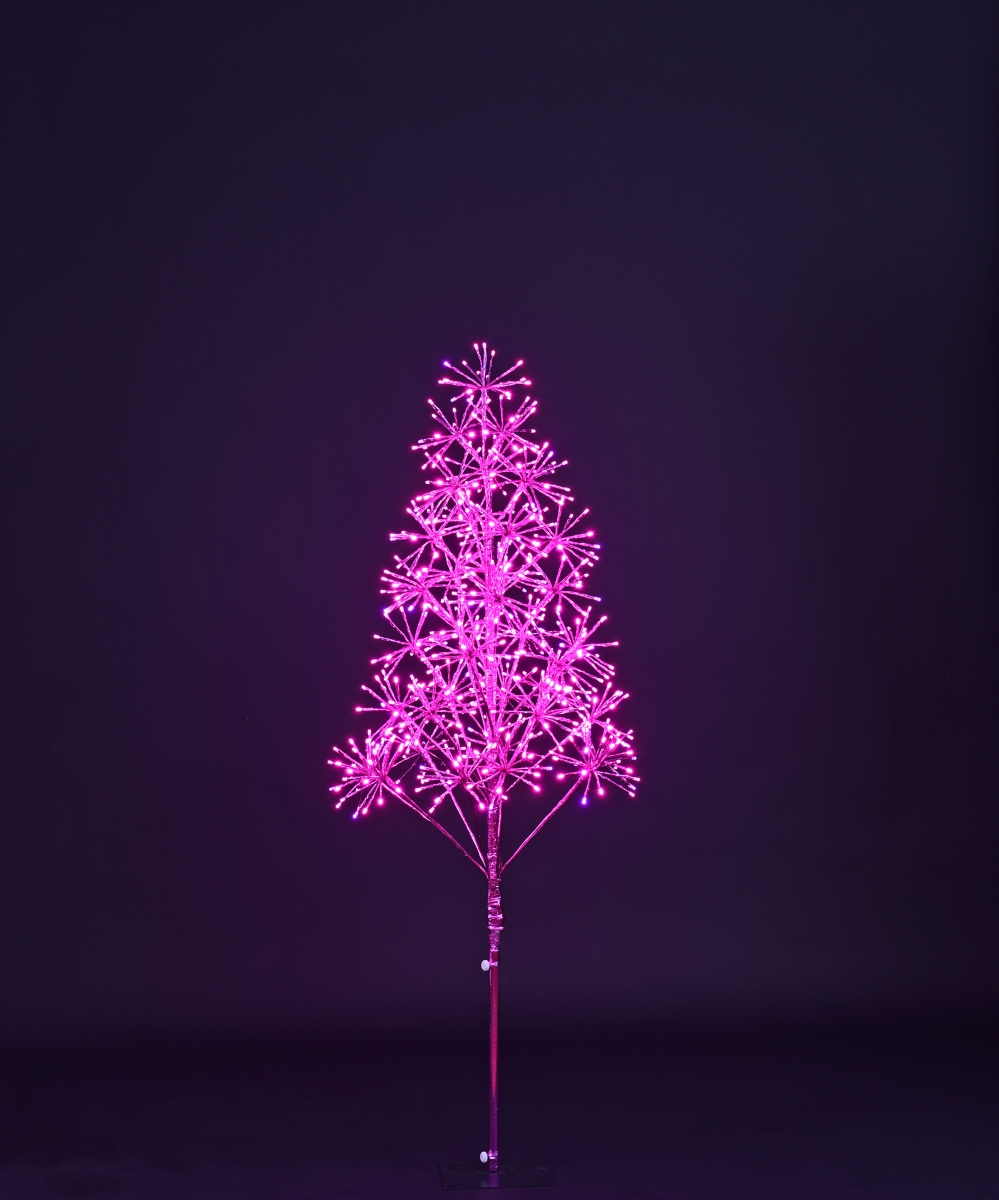 5 ft. Starburst LED Tree, Pink