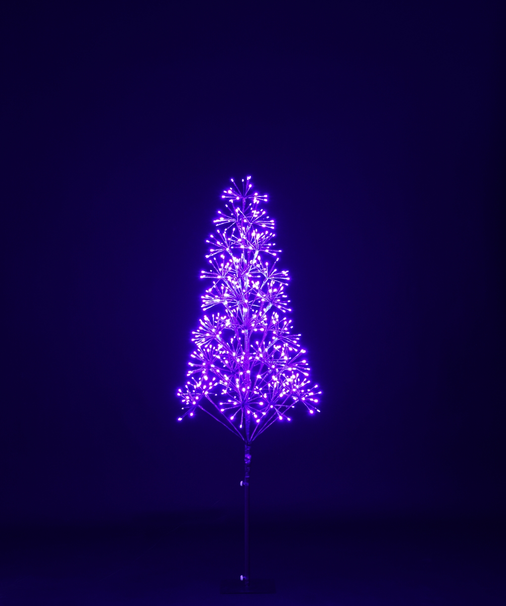 5 ft. Starburst LED Tree, Purple