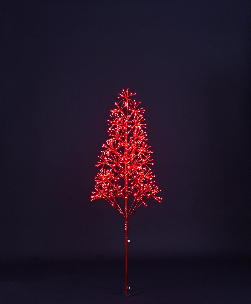 5 ft. Starburst LED Tree, Red