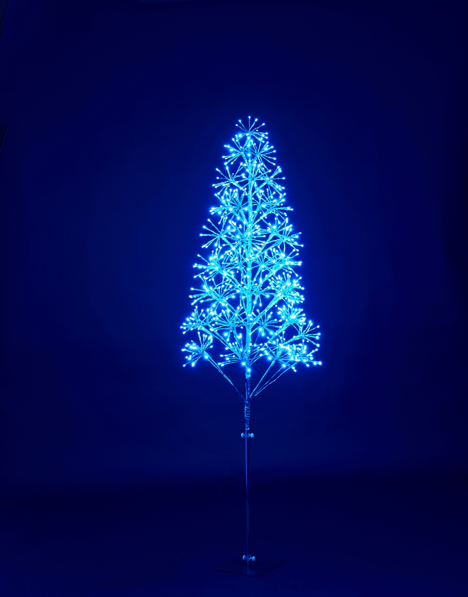 6 ft. Blue Starburst LED Tree