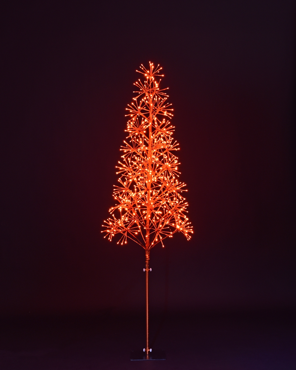6 ft. Orange Starburst LED Tree