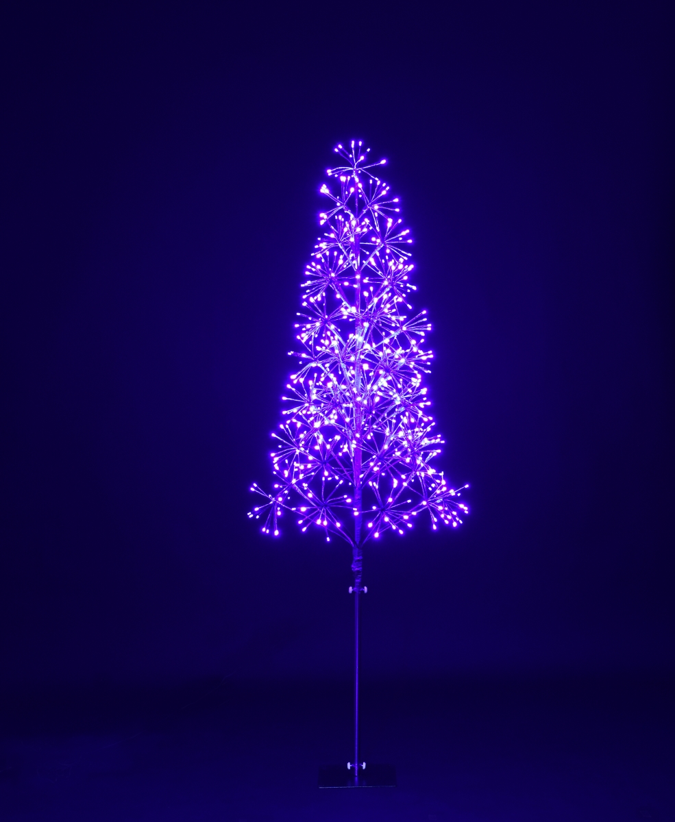 6 ft. Starburst LED Tree, Purple
