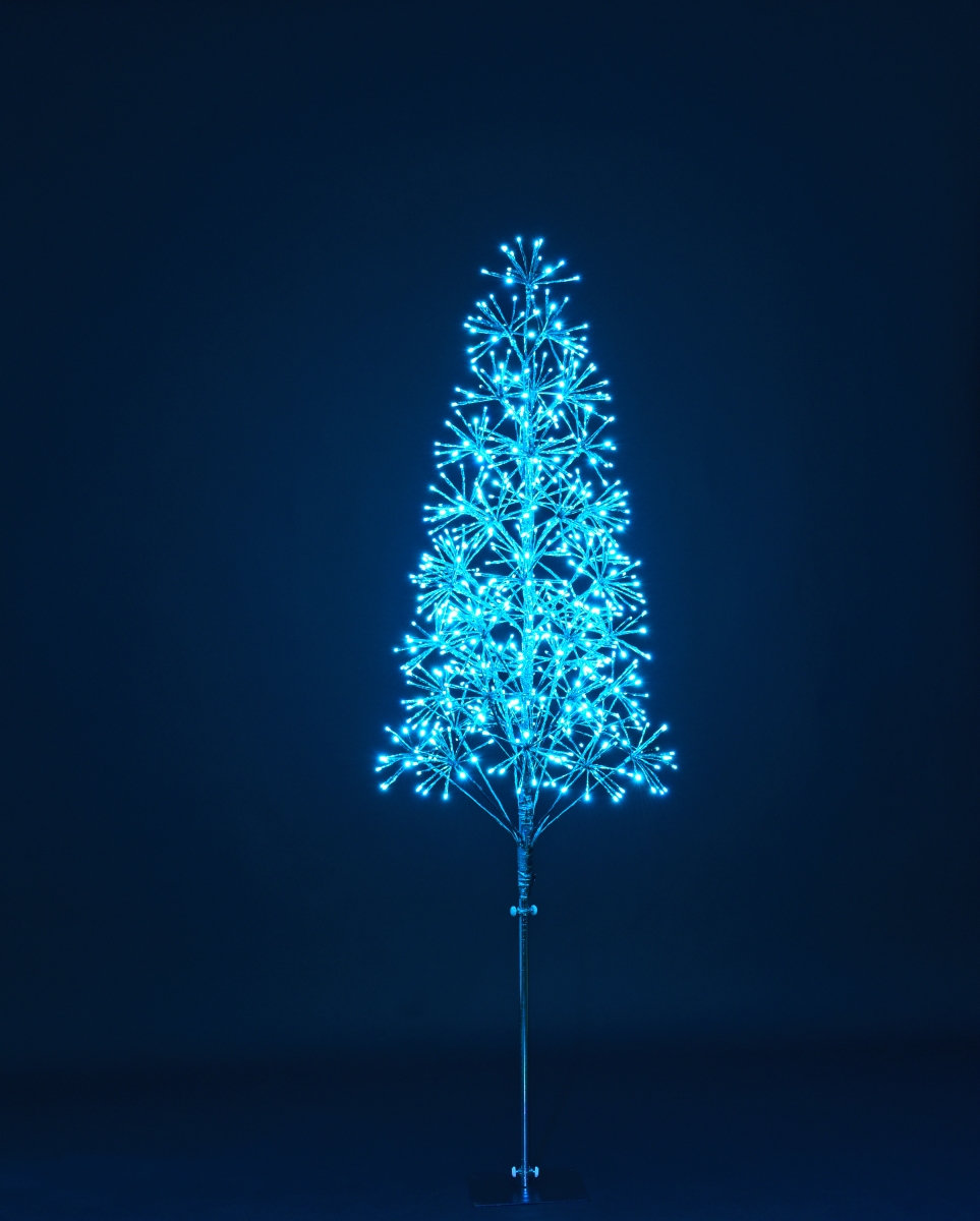 6 ft. Starburst LED Tree, Teal