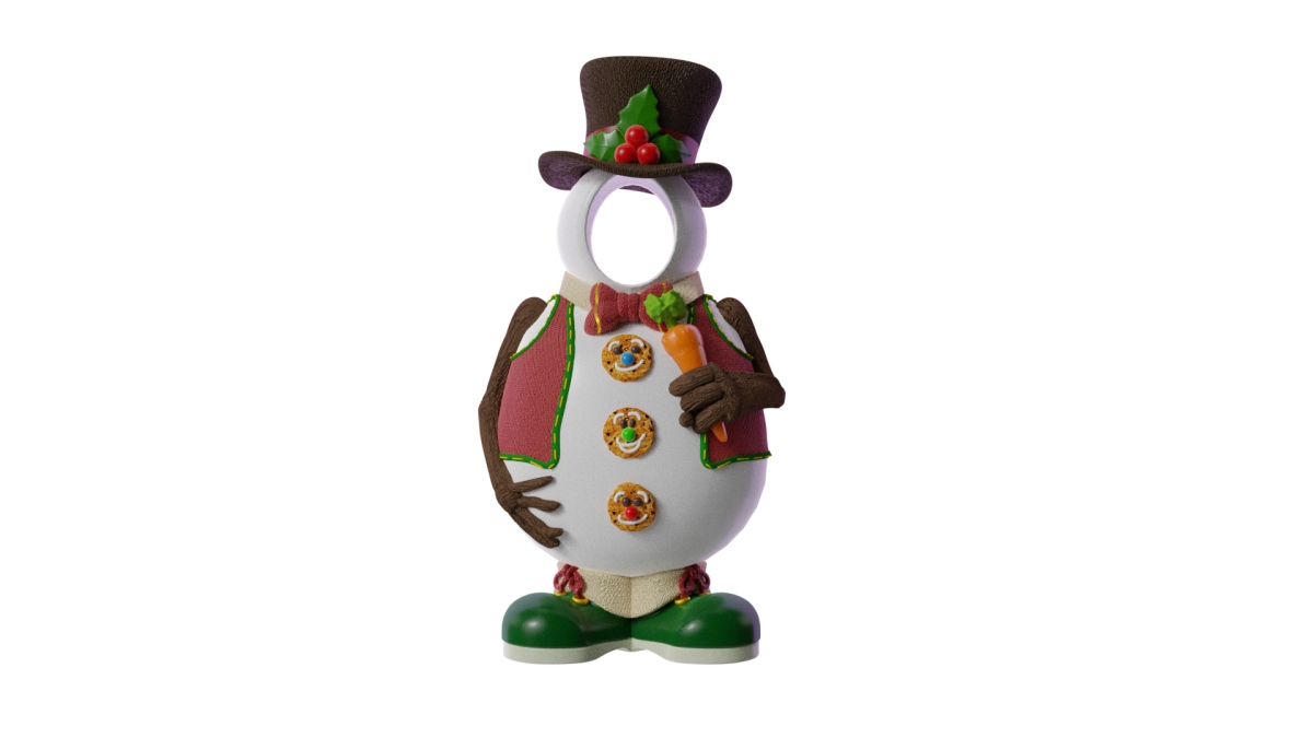 6.5 ft. Snowman Top Hat Photo OP Decor
