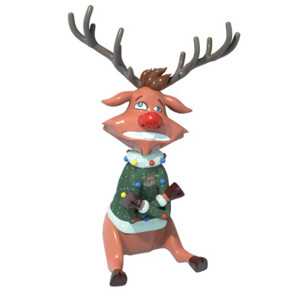 4.5 ft. Freezing Reindeer Figurine