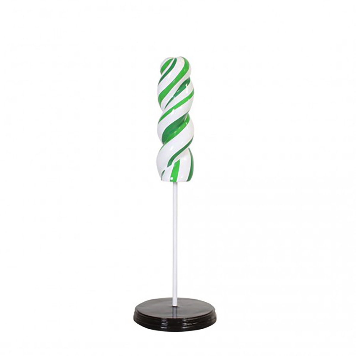 3.5 ft. Twisted Lollipop, Green with White