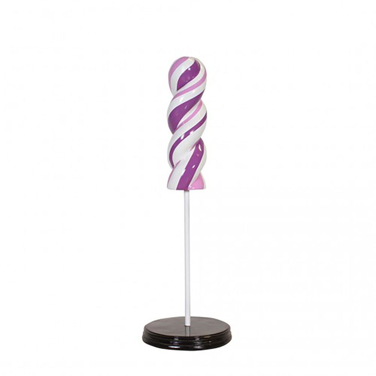 3.5 ft. Twisted Lollipop, Purple with White
