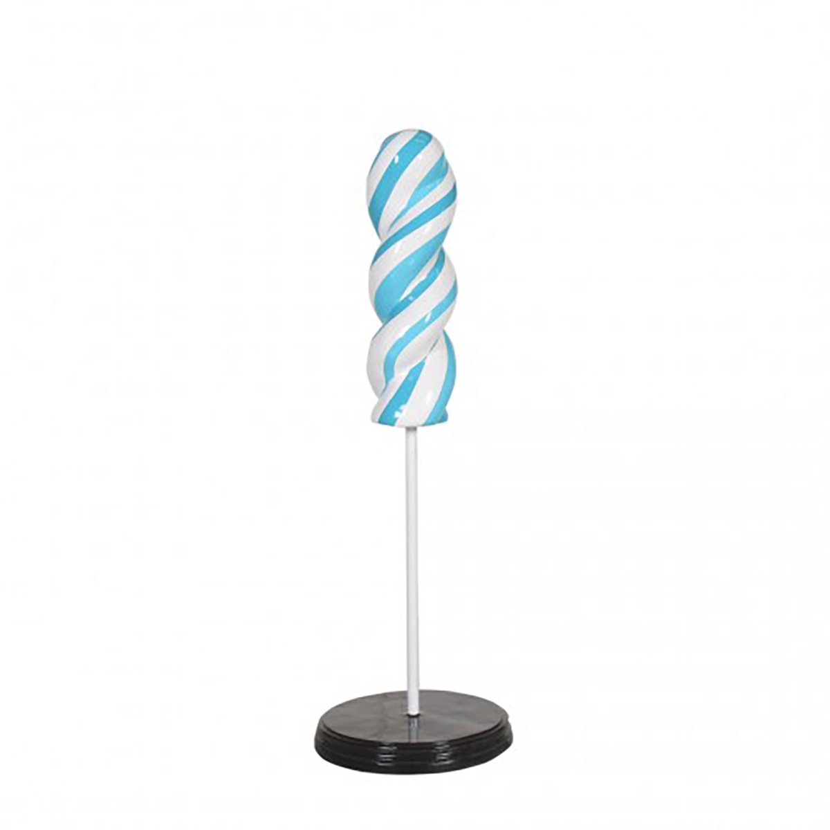3.5 ft. Twisted Lollipop, Teal with White