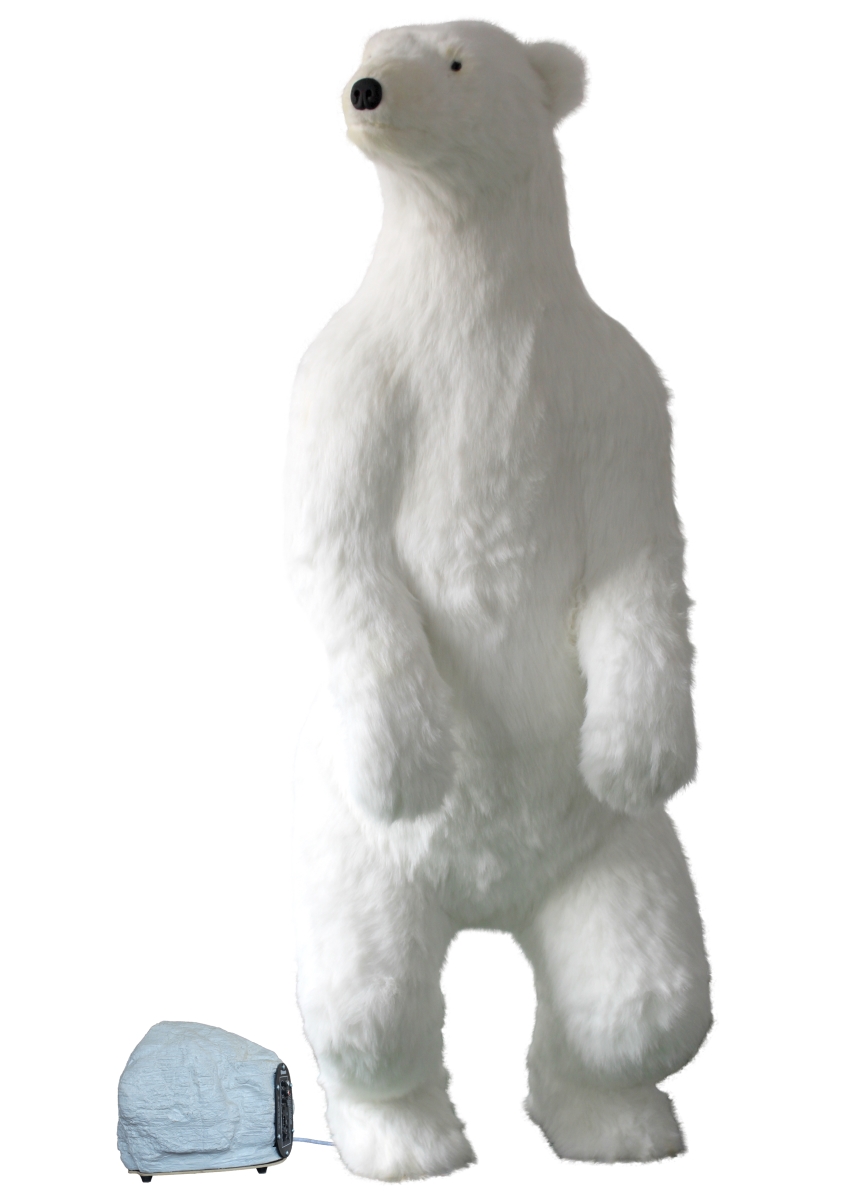 Picture of Queens of Christmas AMTRN-BL-01B-APB 6 ft. Animated Polar Bear Head & Arms Moves & Music Decor