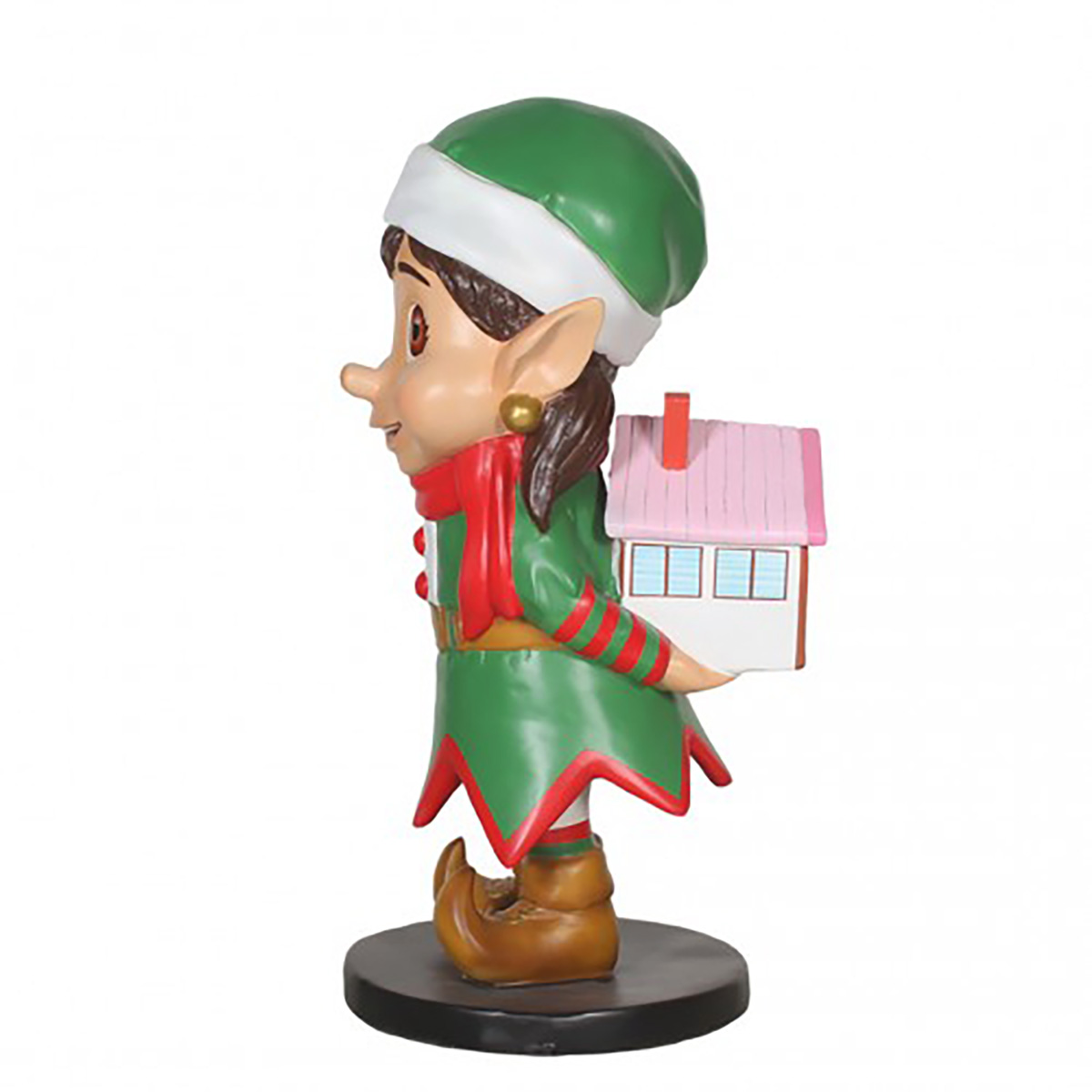 4 in. Elf with Doll House Statue