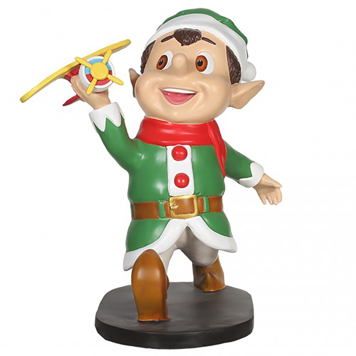 4 in. Elf with Toy Plane Statue