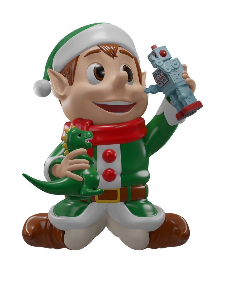 Elf Holding Toys