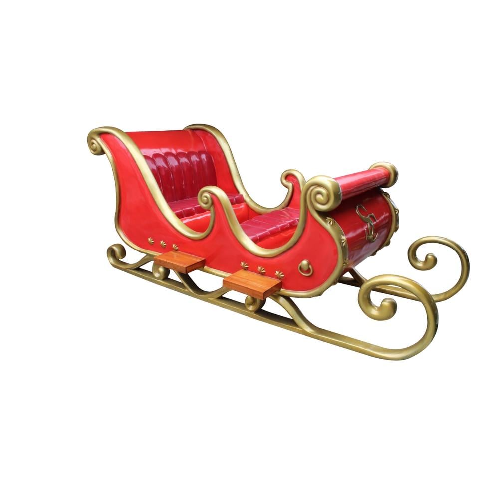 Picture of Queens of Christmas WL-ICE-SLGH-4PRS 4 Person Sleigh Figurine&#44; Red & Gold