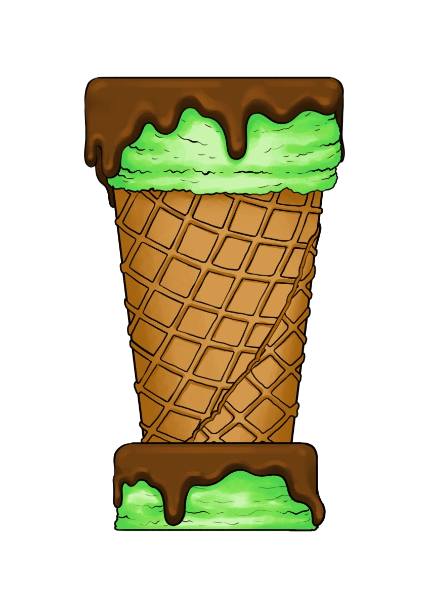3.5 ft. Mint Ice Cream Cone Bar Table Sculpture