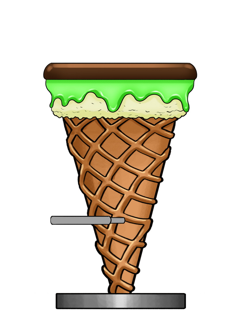 2.75 ft. Mint Ice Cream Cone Bar Stool