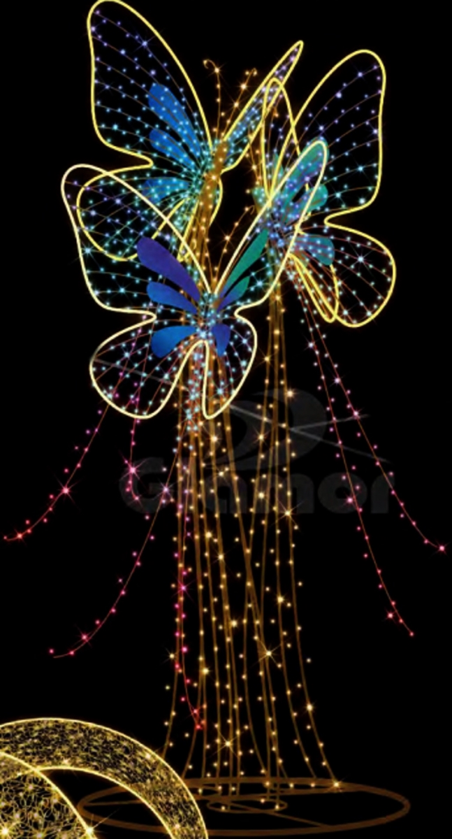WL-MTNF-BFLY3-RGB-08 8 ft. Butterfly Display