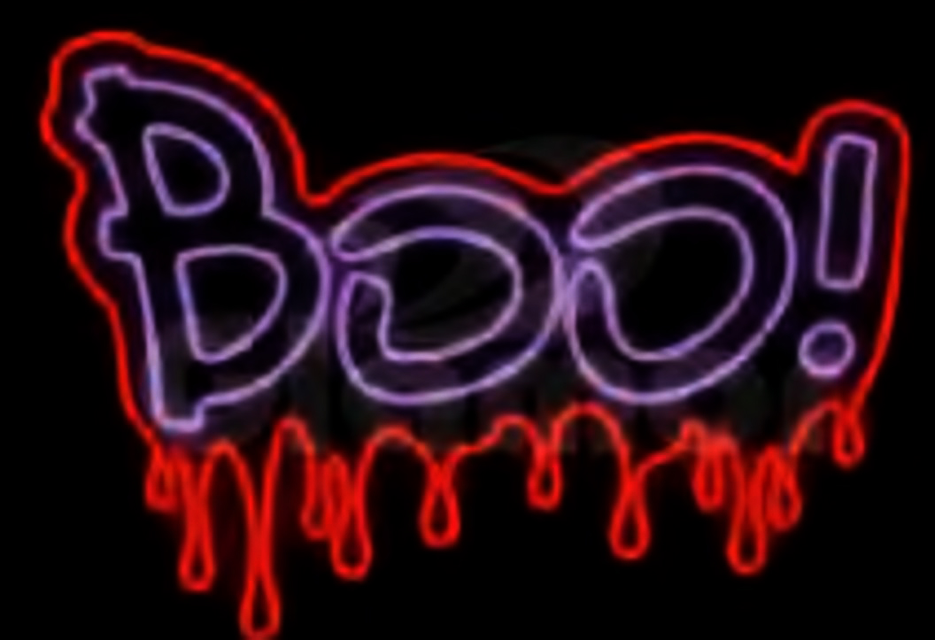 3 ft. BOO Halloween Sign, Purple & Orange