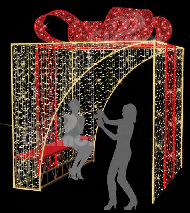 11 ft. Red & White Photo Op 3D Gift