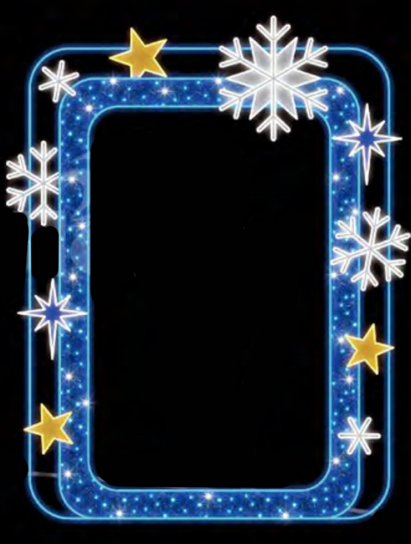 9 ft. Blue Snowflake Photo Op Frame