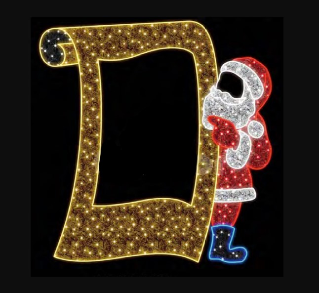 6 ft. Santa Frame Photo OP, Assorted Color