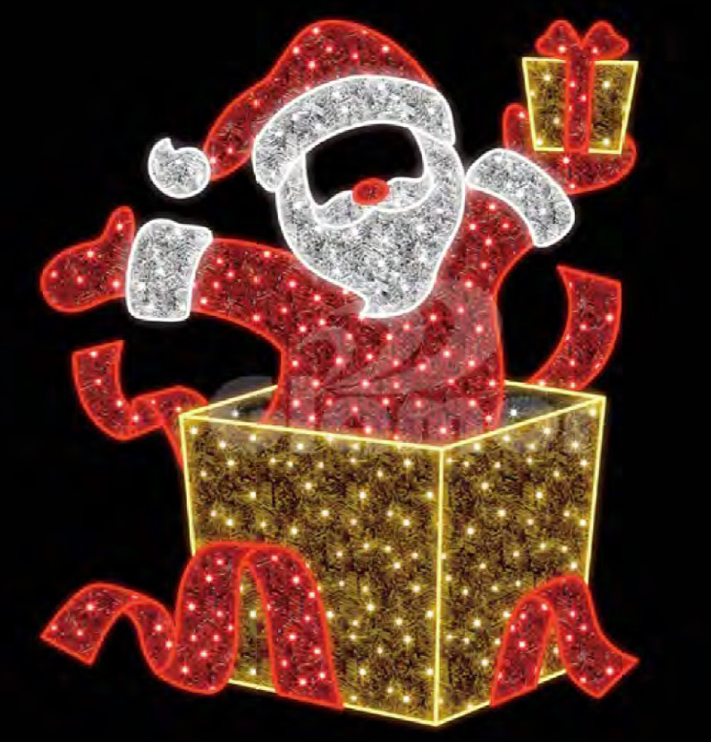 6 ft. Santa in a Gift Photo OP