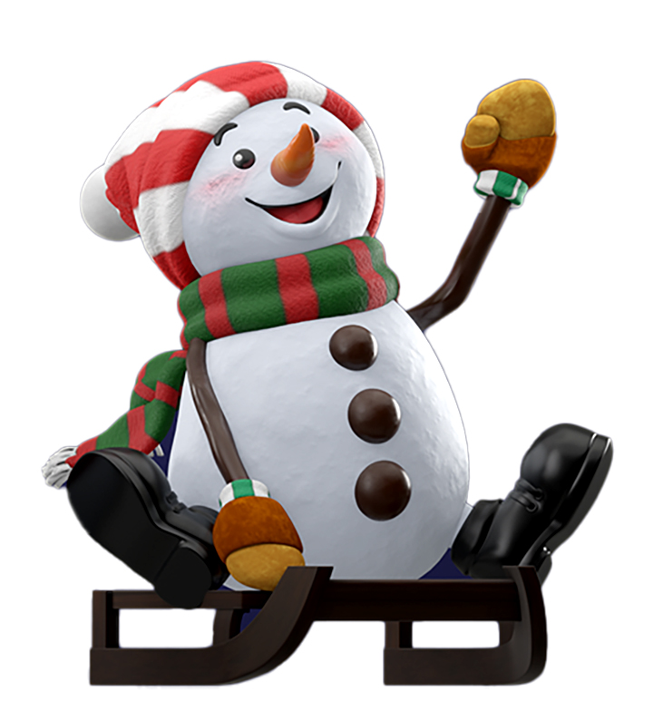 5.5 ft. Snowman on Sled