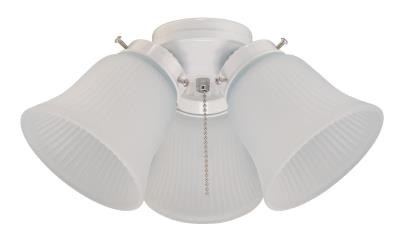Three - Light LED Cluster Ceiling Fan Light Kit, White