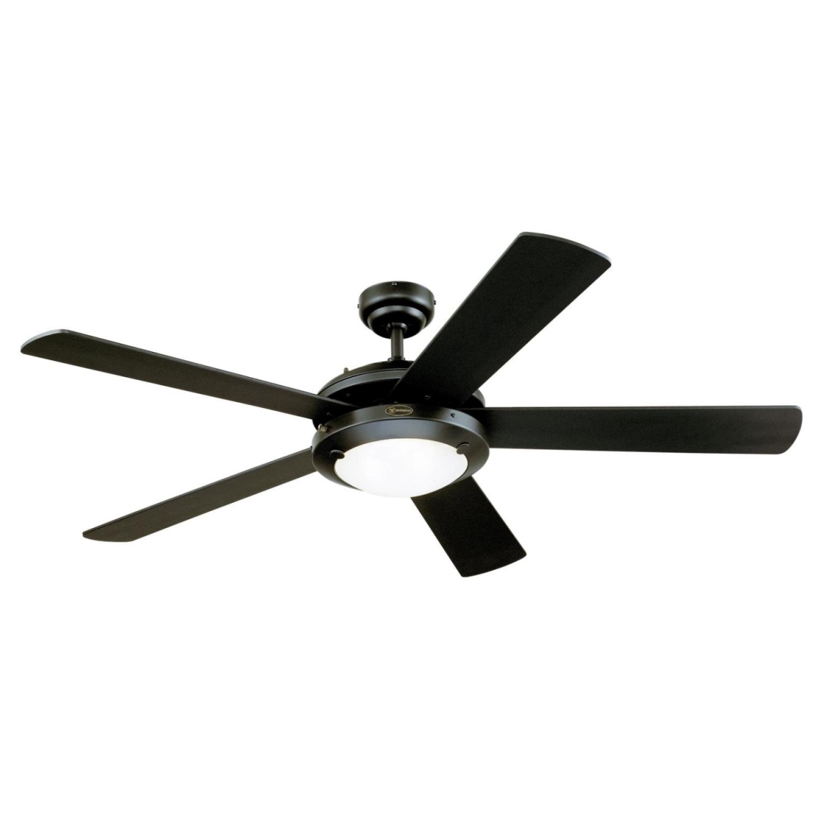 Picture of Westinghouse 7224200 52 in. Matte Black Frosted Glass Indoor Ceiling Fan with Reversible Blades Black & Black Marble