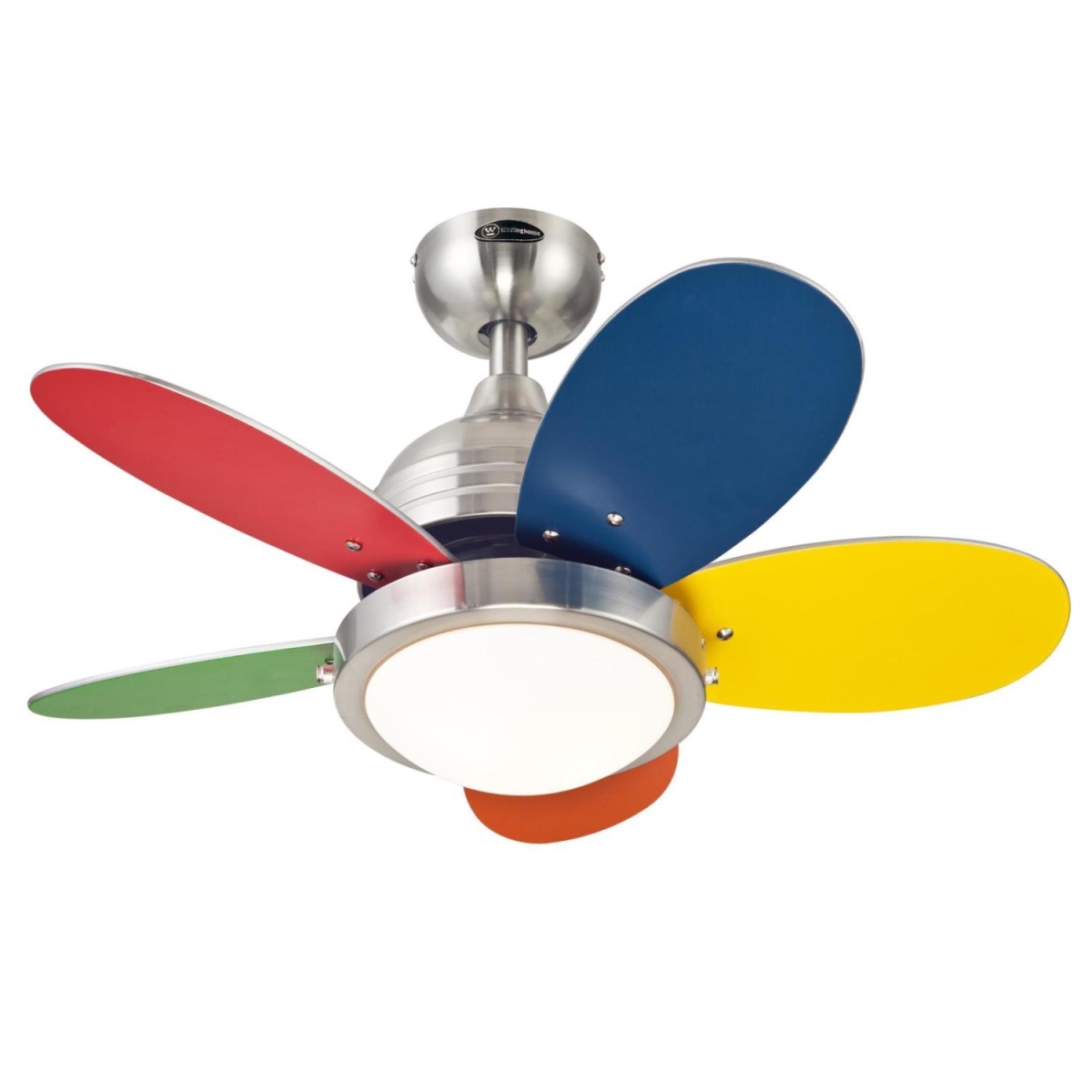 Picture of Westinghouse 7223600 30 in. Brushed Nickel Finish Reversible Blades Opal Frosted Glass&#44; Multi-Color & White