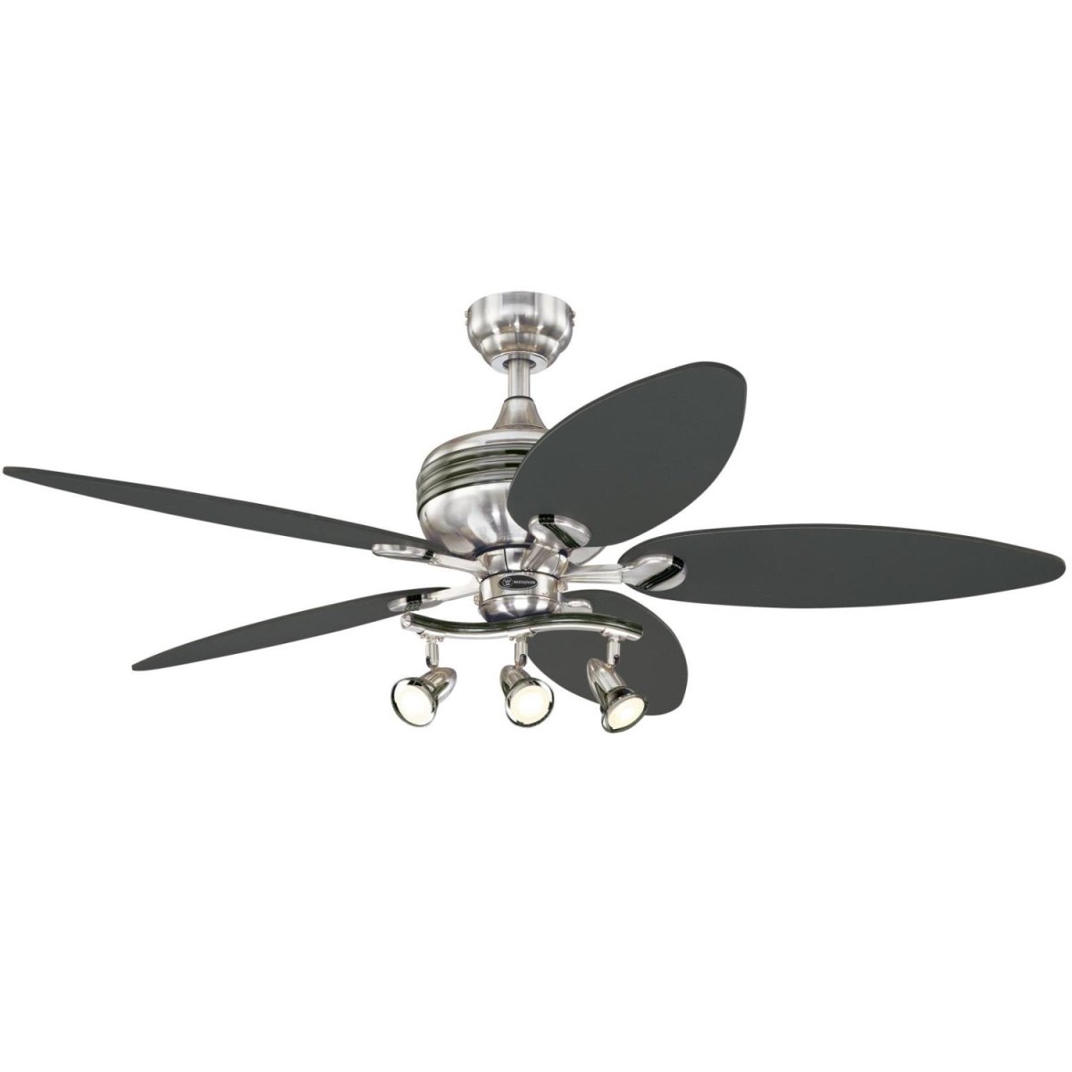 Picture of Westinghouse 7223100 52 in. Ceiling Fan with Dimmable LED Light Fixture Brushed Nickel Finish