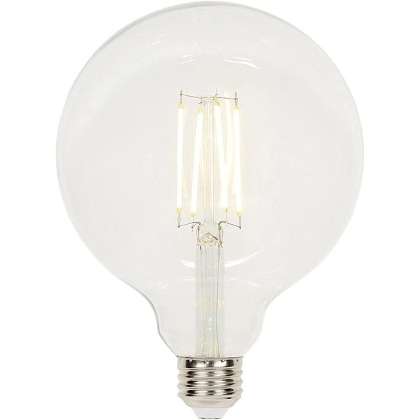 5317520 6.5W Lighting G40 Medium Base Dimmable Filament LED Light Bulb, Clear - Pack of 6
