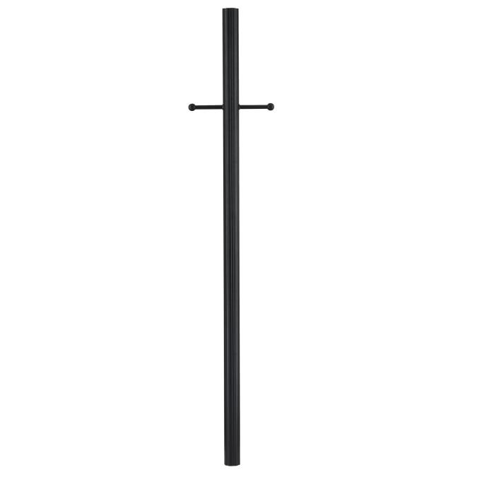 Exterior Light Fixture Post with Ladder Rest, Textured Black