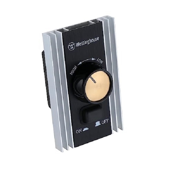 Variable Speed Rotary Ceiling Fan Wall Control, 8A Compatible with Jax Industrial-Style Ceiling Fans - Black & Nickel