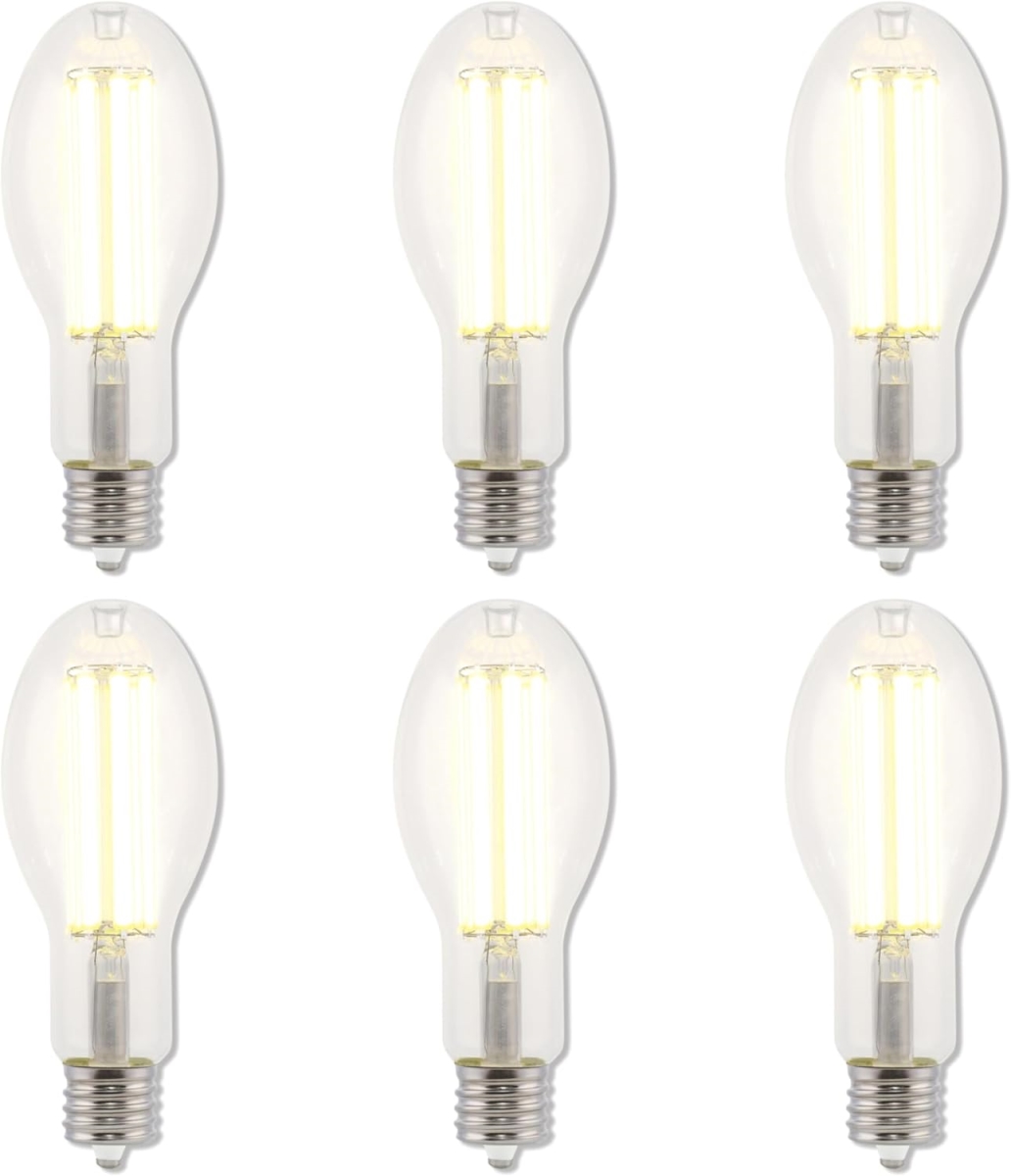 5242120 45 watt Daylight ED28 High Lumen Filament LED Light Bulb, Extended Mogul Base, 250 watt HID Equivalent - Pack of 6