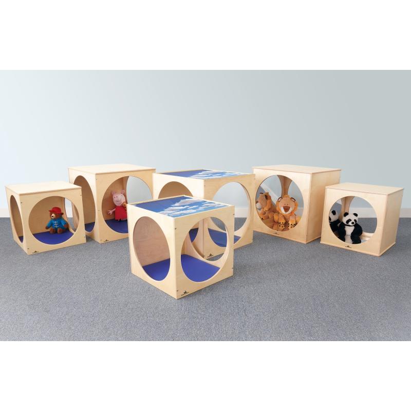 WB0692 Toddler Acrylic Sky Top Play House Cube, Natural UV