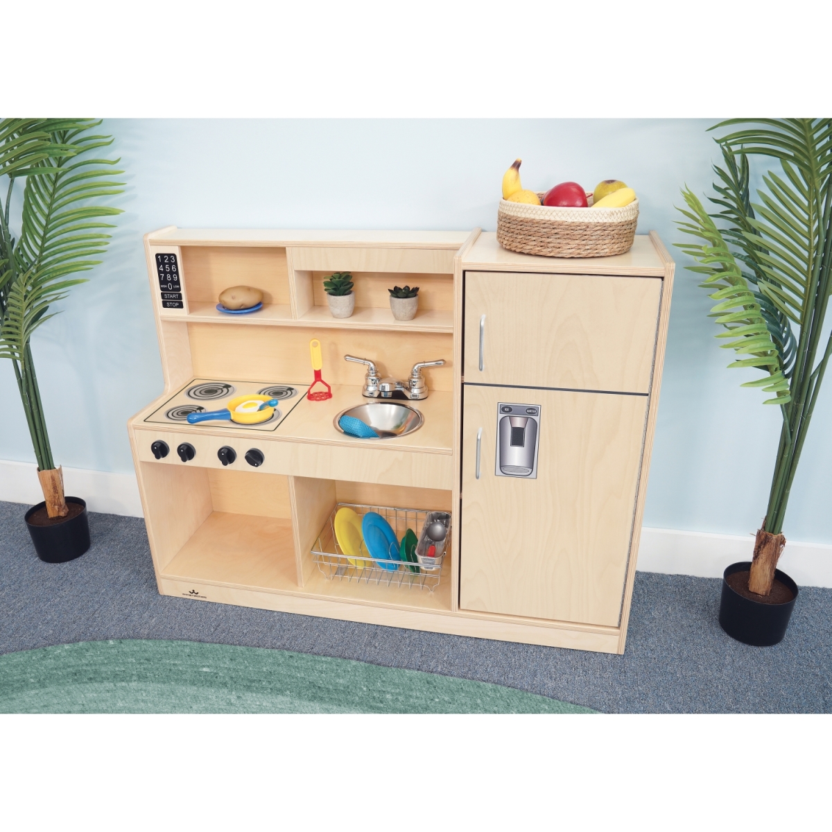 WB2351 Lets Play Toddler Kitchen Combo - Natural UV