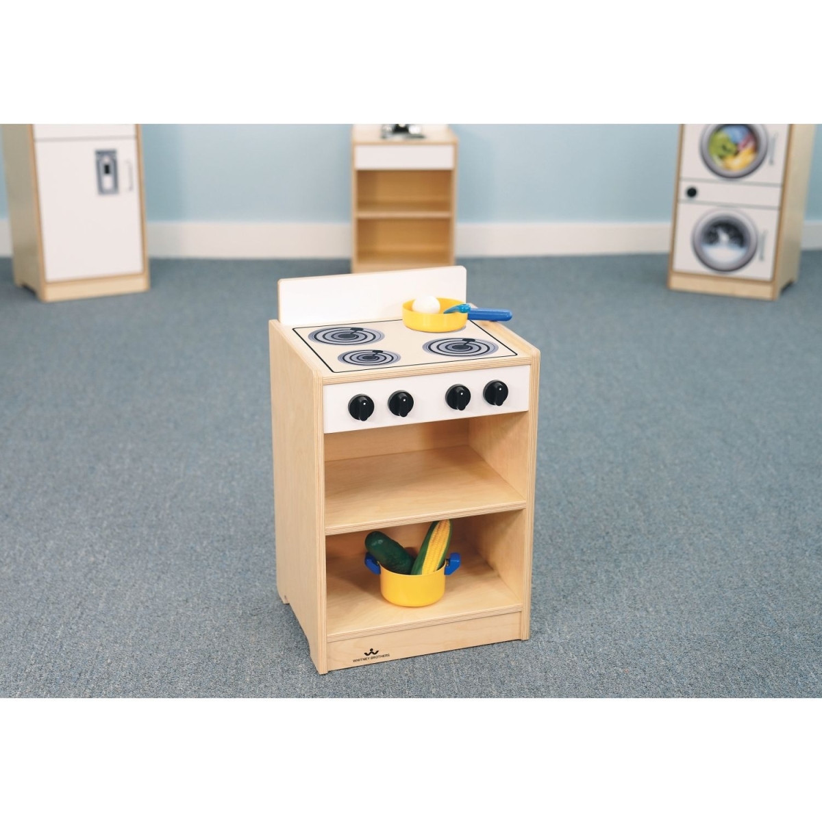 Indoor Modern Compact Playstation Lets Play Toddler Stove, White